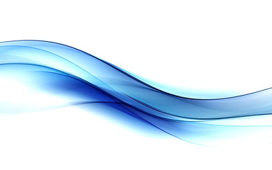 Abstract fractal design. Blue wave background