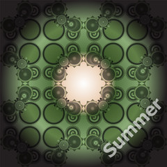 Summer Words on abstract Backgrounds