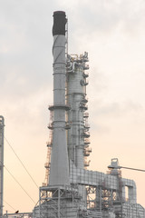 Oil refinery power station at sunshine