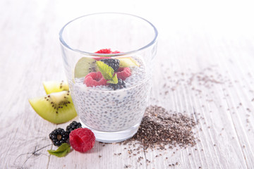 chia pudding with fruits