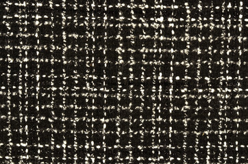 Black and white wool twill pattern. Woven design as background. - obrazy, fototapety, plakaty
