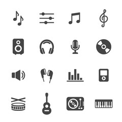 Fototapeta premium Music Icons