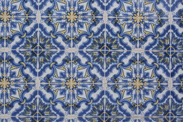 Detail of some typical portuguese tiles