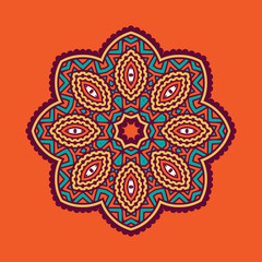 colored circular ornament in Oriental style