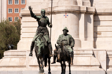 Obraz premium Cervantes Denkmal Plaza de Espana Madrid 