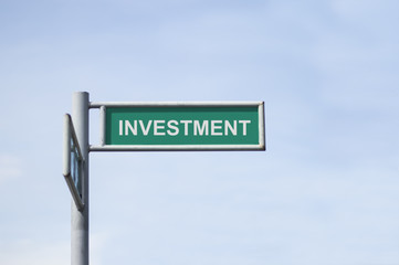 Investment Street Sign Board