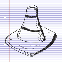 Simple doodle of a traffic cone