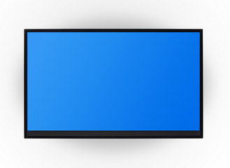 Led tv hanging on the wall background