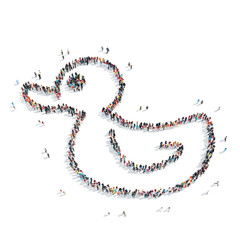 people  shape  child's toy duck