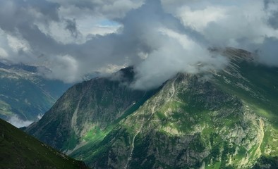 Clouds in mountains