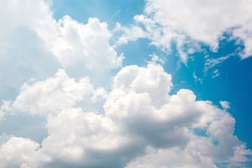 clouds in the blue sky 
