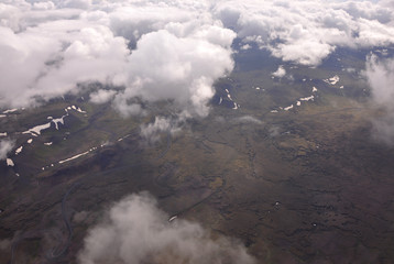 Fototapeta na wymiar Luftbild: Island