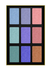 set of pastel eyeshadows isolated on white background