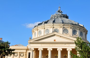 Obraz premium Majestic architecture of the Romanian Athenaeum in Bucharest, Romania