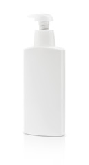 blank packaging cosmetic pump bottle isolated on white backgroun