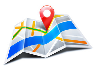 GPS Navigation & Map  - obrazy, fototapety, plakaty
