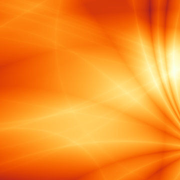 Wavy summer fun orange sunny abstract background