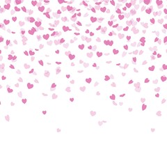 Vector Illustration of a Background with Heart Confetti