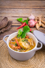 Thai food fish curry
