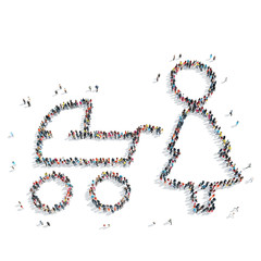 people form  mother  baby carriage