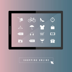 Minimal Design Online Shopping Concept