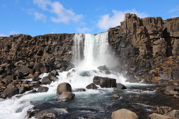 Öxará Wasserfall im Thingvellir, Island