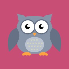 Vector Illustration of an Abstract Owl Design