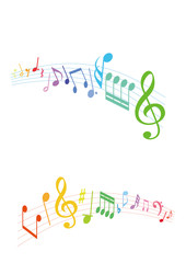 カラフルな音符　colorful notes