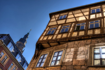 Fachwerkhaus mit Kirchturm