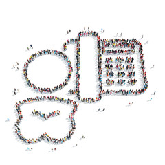 people  shape  man telephone