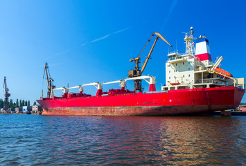 Naklejka premium Gdansk. Sea port.