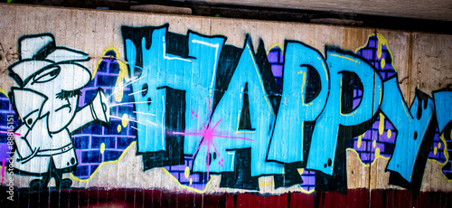 Quot Graffiti Happy Quot Stock Photo And Royalty Free Images On Fotolia Com Pic 88815151