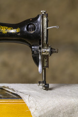 Detail of a sewing machine.