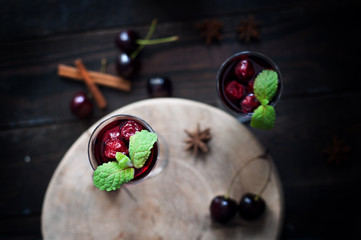 Strong alcohol cherry liqueur