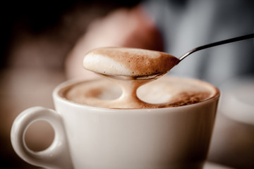  Cup of Cappuccino Coffee - obrazy, fototapety, plakaty