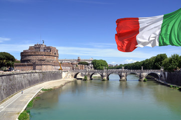 The Angel Castle and Tiber, Rome, Italy