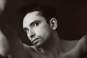 Portrait of a young handsome man