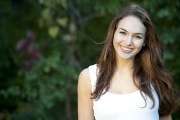 Naklejka premium Happy Young Girl Outdoors