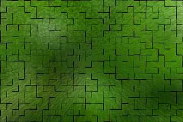 Abstract green light background with 3D extrude effect. 