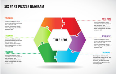 Six Part Puzzle Diagram