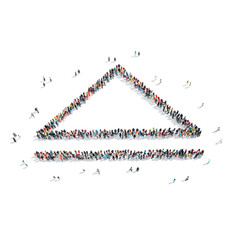 group people  shape  triangle