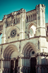 Fototapeta premium View of facada Cuenca cathedral in Spain.