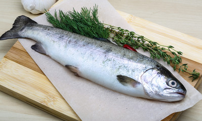 Raw trout