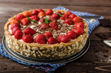 Summer strawberry cheesecake