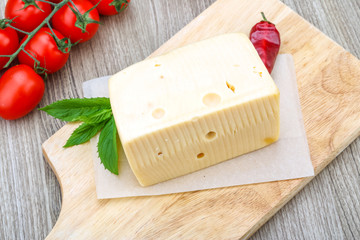 Yellow cheese brick