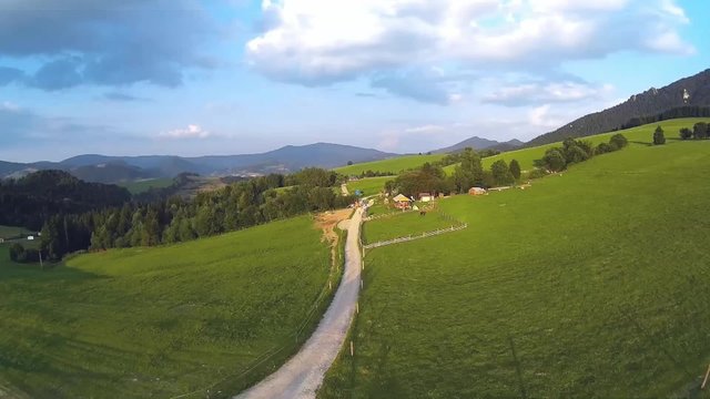 Kysuce and Orava landscape with herdsman's hut ,Slovakia