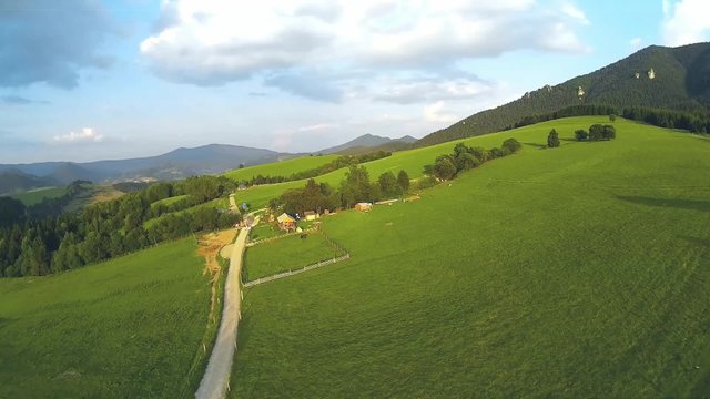 Kysuce and Orava landscape with herdsman's hut ,Slovakia