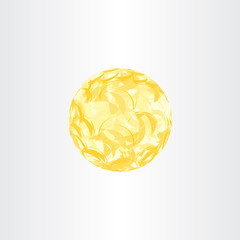 autumn yellow abstract globe circle background