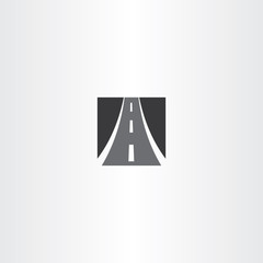 black square highway auto road icon
