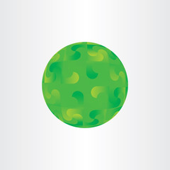 green decorative globe vector circle background abstract